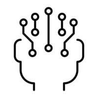 AI, artificial intelligence icon vector