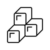 Mango cube icon vector