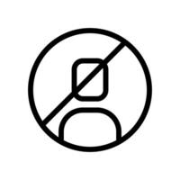 Block user icon vector