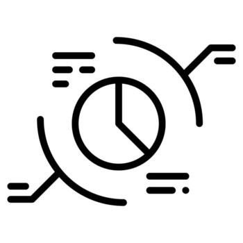 Pie chart icon vector