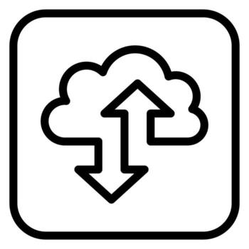 icono de computación en la nube vector