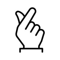 Mini heart finger icon vector