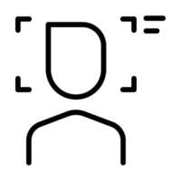 Face detection icon vector