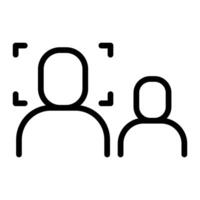 Face detection icon vector