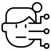 Face detection icon vector