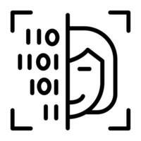 Face detection icon vector