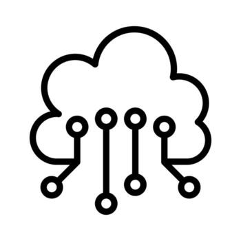 Cloud computing icon vector