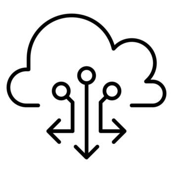 Cloud computing icon vector