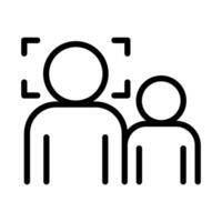 Face detection icon vector