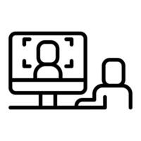 Face detection icon vector