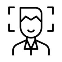 Face detection icon vector