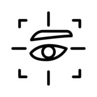 Iris scan icon vector