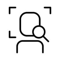 Face detection icon vector