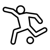 Playing football icon vector
