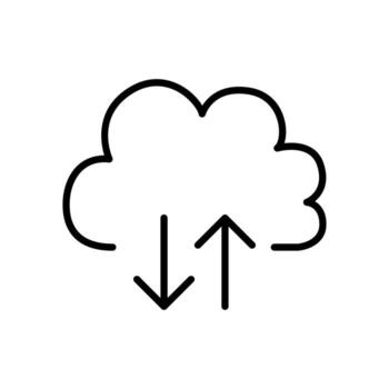 Cloud computing icon vector