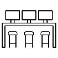 Co working space icon vector