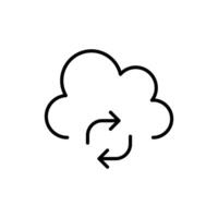 Cloud computing icon vector