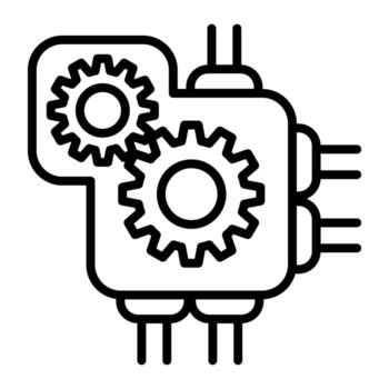 Machine, engine icon vector