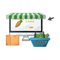 Illustration of marketplace vector