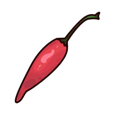 Illustration of red chili pepper