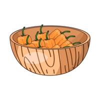 Illustration of orange chili pepper vector