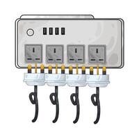 Illustration of plug and socket vector