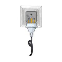 Illustration of plug and socket vector