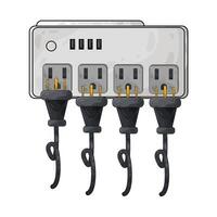 Illustration of plug and socket vector