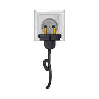 Illustration of plug and socket vector