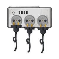 Illustration of plug and socket vector