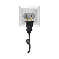 Illustration of plug and socket vector