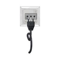 Illustration of plug and socket vector
