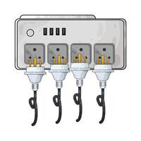 Illustration of plug and socket vector