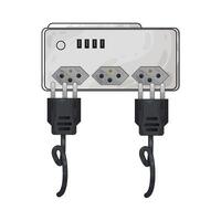 Illustration of plug and socket vector