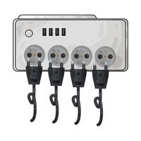 Illustration of plug and socket vector