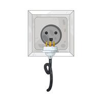 Illustration of plug and socket vector