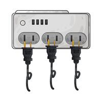 Illustration of plug and socket vector