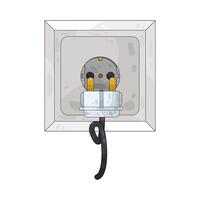Illustration of plug and socket vector