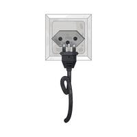 Illustration of plug and socket vector