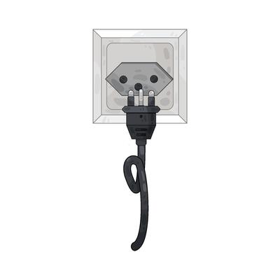 Illustration of plug and socket