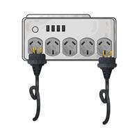 Illustration of plug and socket vector