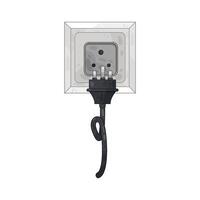 Illustration of plug and socket vector
