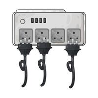 Illustration of plug and socket vector
