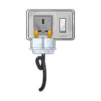 Illustration of plug and socket vector