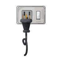 Illustration of plug and socket vector