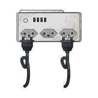 Illustration of plug and socket vector