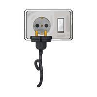 Illustration of plug and socket vector