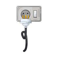 Illustration of plug and socket vector