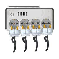 Illustration of plug and socket vector