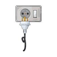 Illustration of plug and socket vector